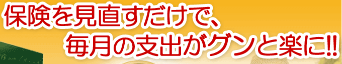 保険を見直すだけで毎月の支出がグンと楽に！